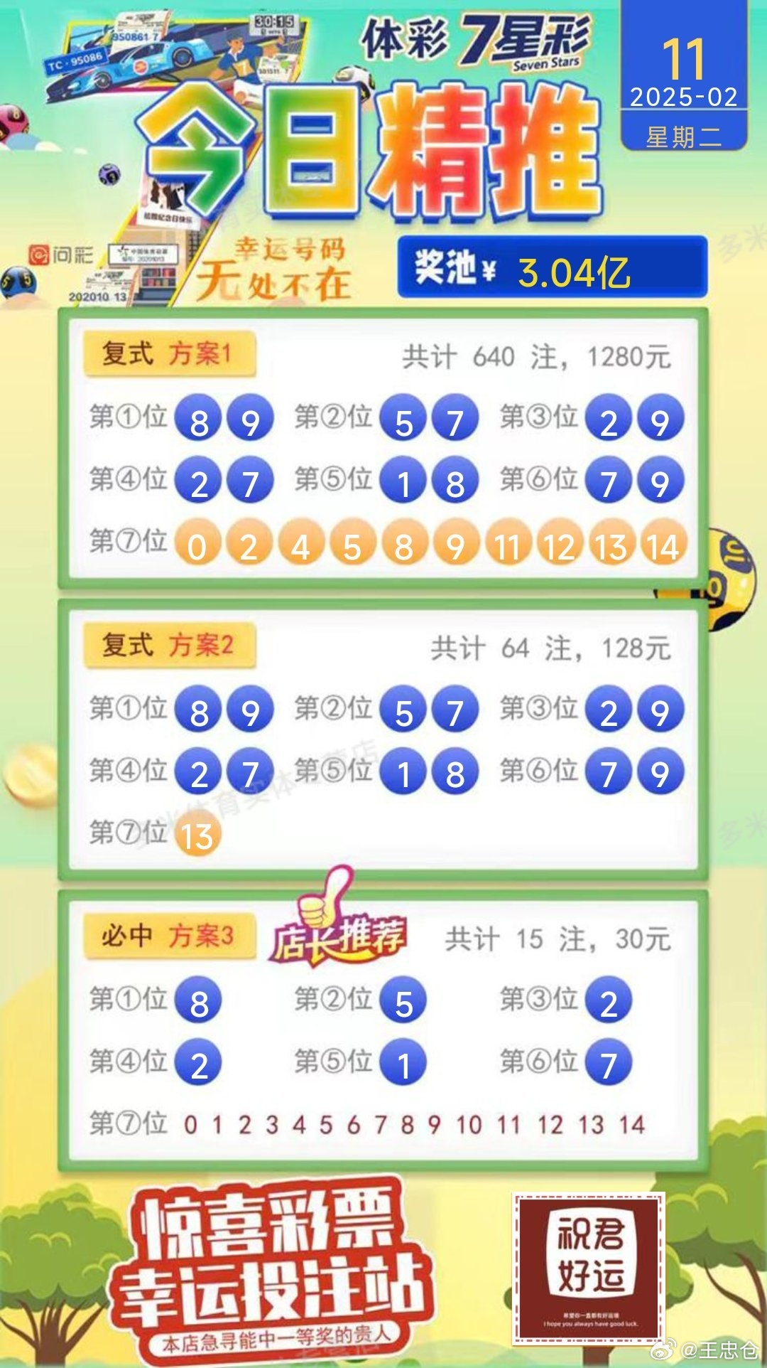 七星彩中奖结果查询，今日开出的幸运号码七星彩中奖 开奖号码